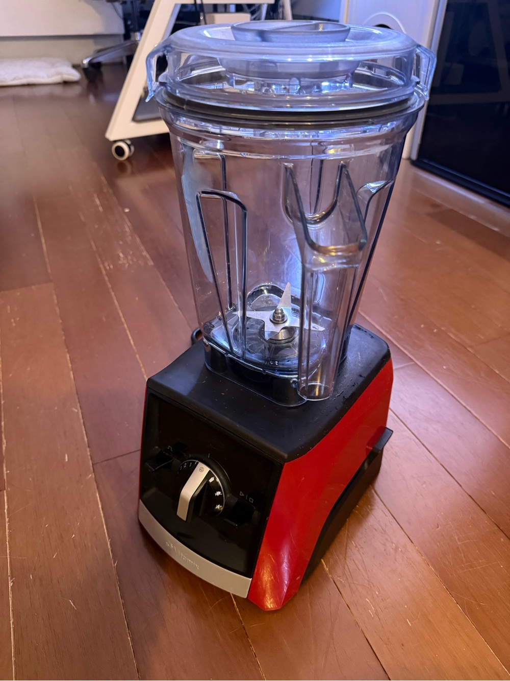 Vitamix Red and Black Countertop Blender with Clear Pitcher